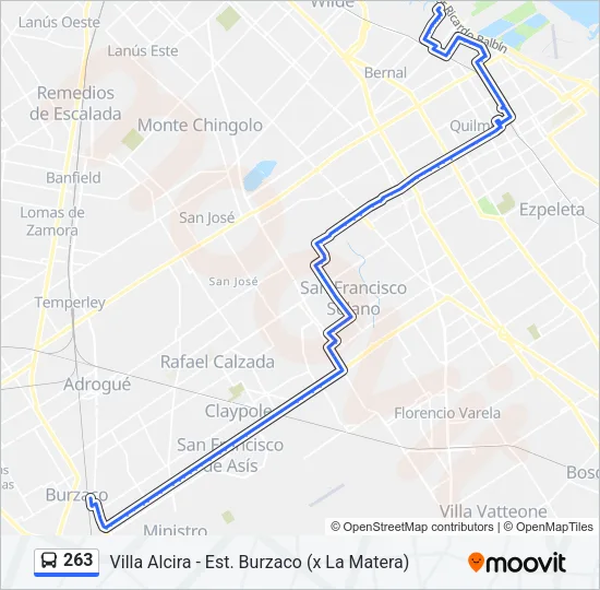 263 Colectivo Line Map