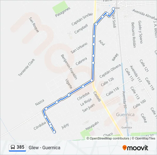 385 Colectivo Line Map