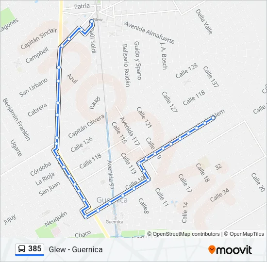 385 Colectivo Line Map