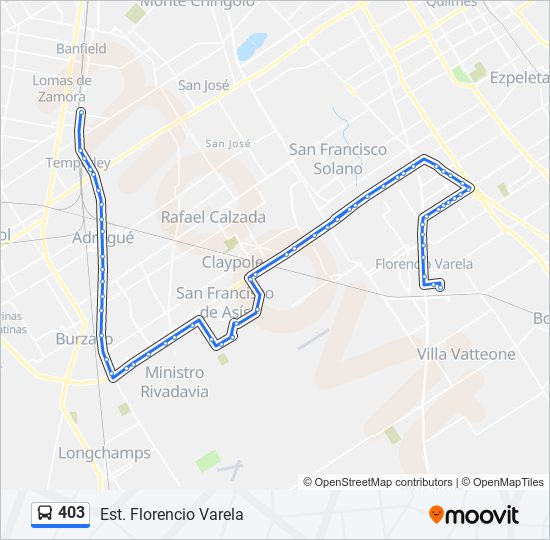 Mapa de 403 de Colectivo