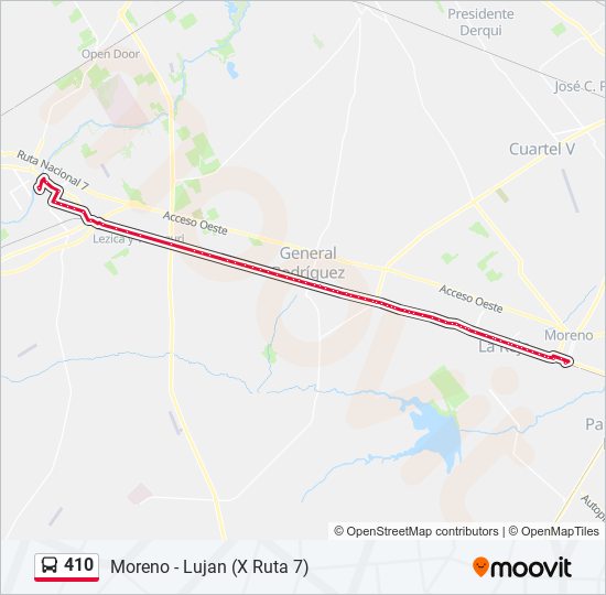 Mapa de 410 de Colectivo