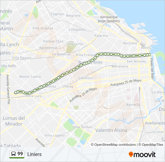 Mapa de 99 de Colectivo