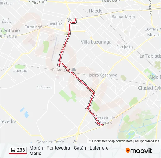 236 Colectivo Line Map