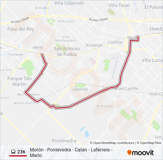 236 Colectivo Line Map