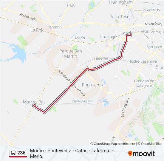 Mapa de 236 de Colectivo