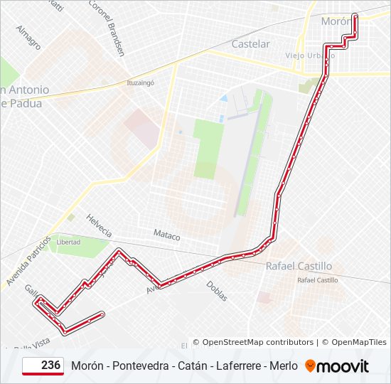 236 colectivo Line Map