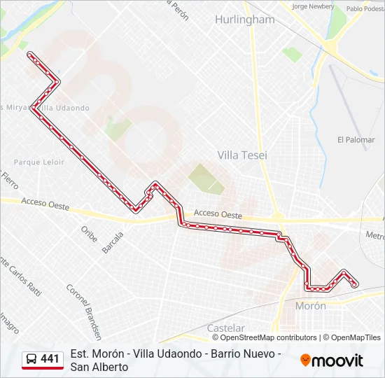 441 Colectivo Line Map