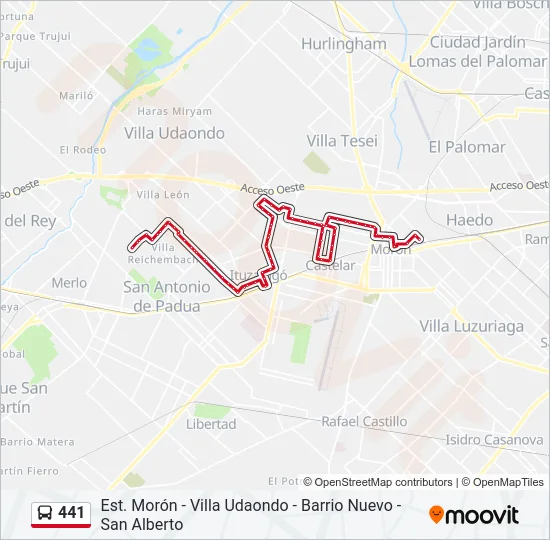 441 Colectivo Line Map
