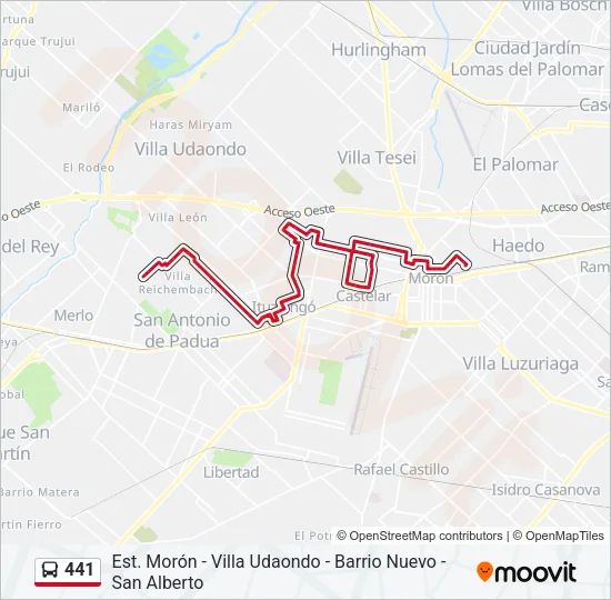 441 Colectivo Line Map