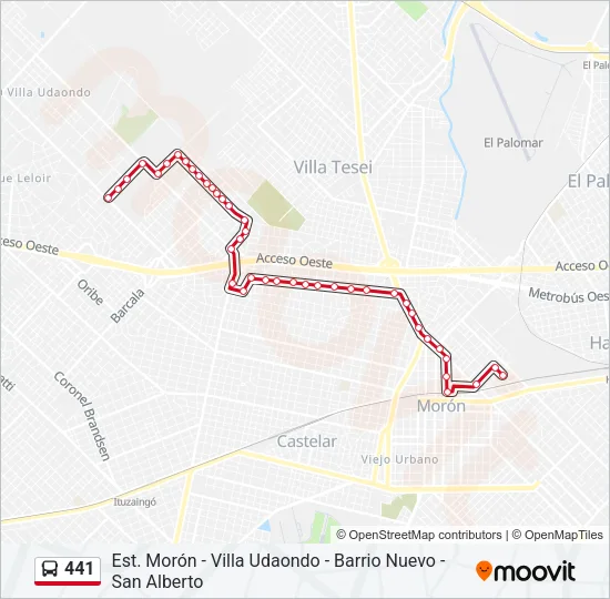 441 Colectivo Line Map