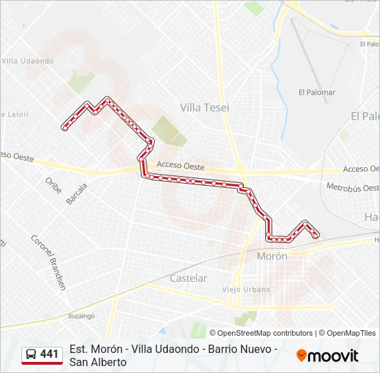 441 Colectivo Line Map