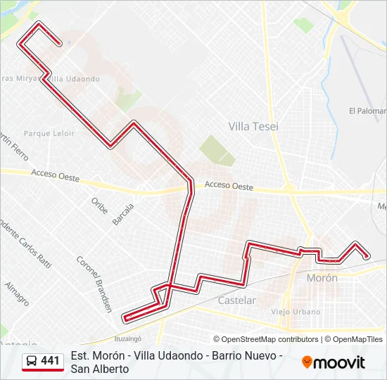 441 Colectivo Line Map
