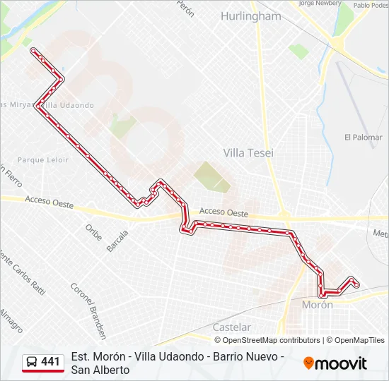 441 Colectivo Line Map