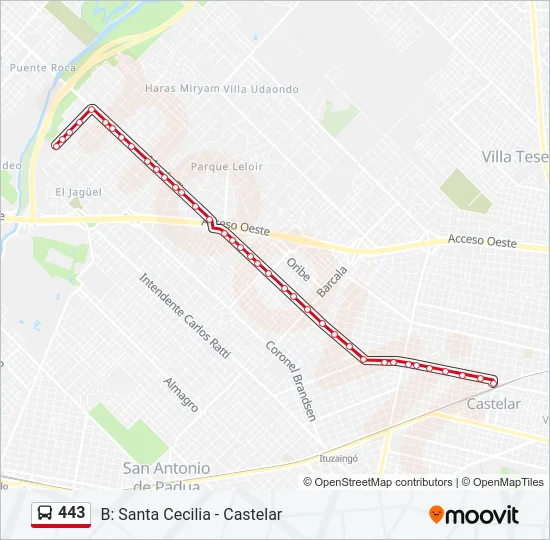 443 Colectivo Line Map