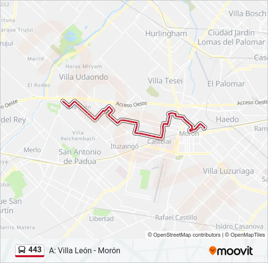 443 Colectivo Line Map