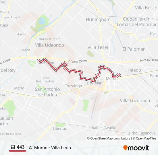 443 Colectivo Line Map