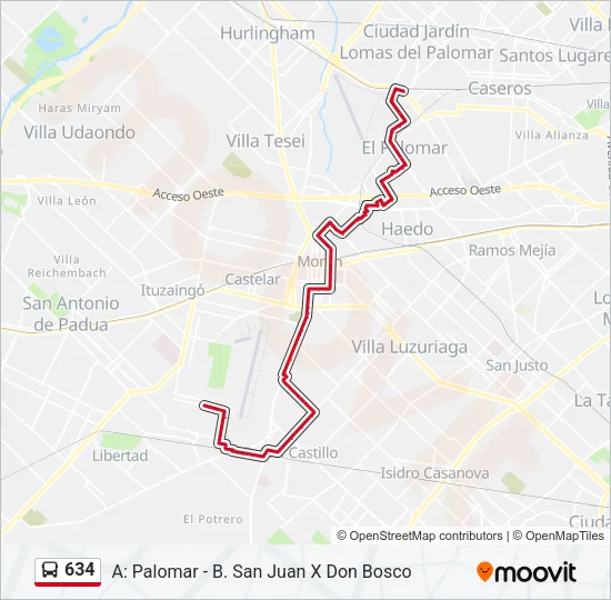 634 Colectivo Line Map