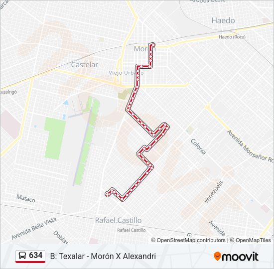 Mapa de 634 de Colectivo