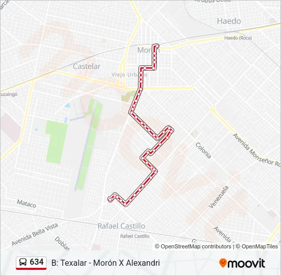 634 Colectivo Line Map