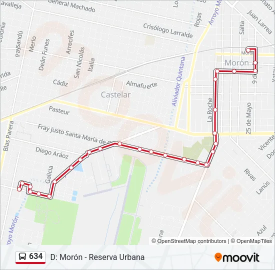 634 Colectivo Line Map
