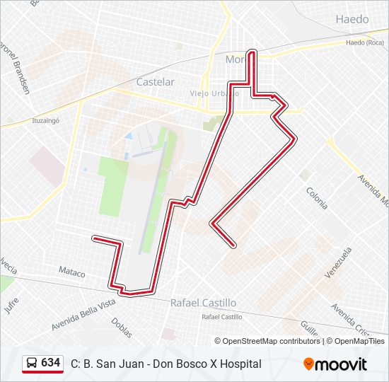 Ruta 634 Horarios Paradas Y Mapas C B San Juan Don Bosco X Hospital Actualizado 0292