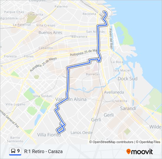 Mapa de 9 de Colectivo