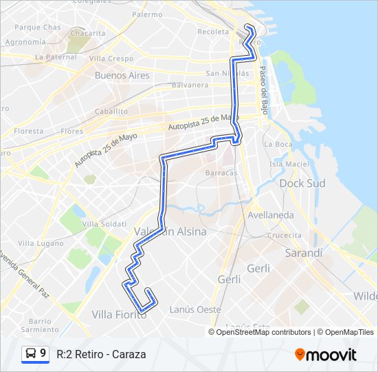 Mapa de 9 de Colectivo