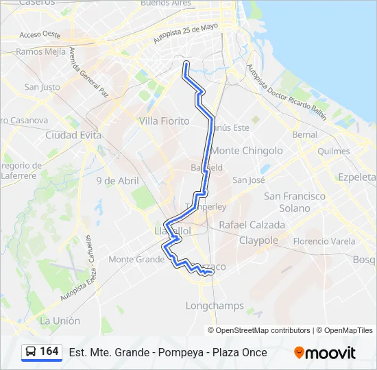 164 Colectivo Line Map