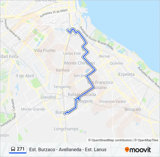 271 Colectivo Line Map