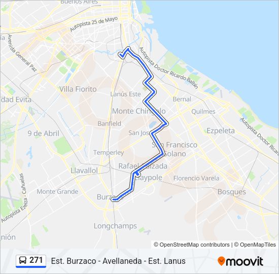 271 Colectivo Line Map