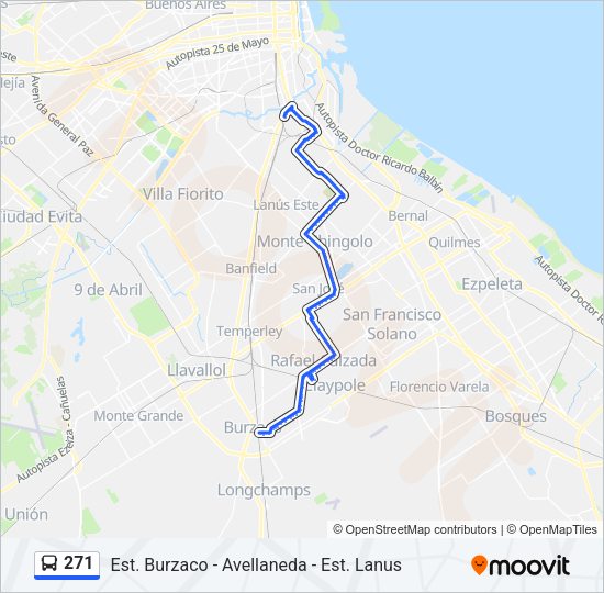 271 Colectivo Line Map