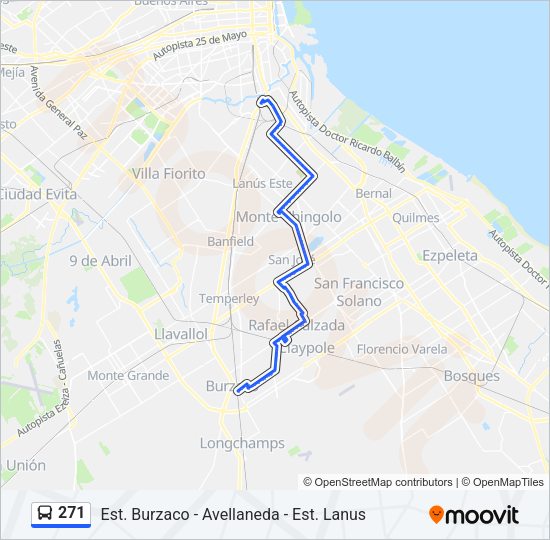 271 Colectivo Line Map