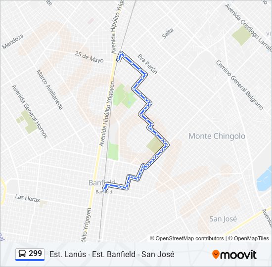 299 Colectivo Line Map