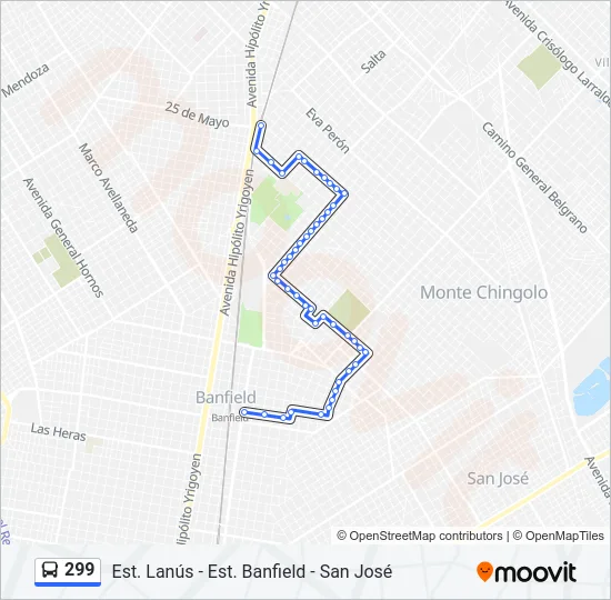 299 Colectivo Line Map