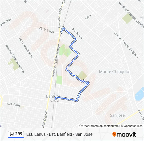 299 Colectivo Line Map