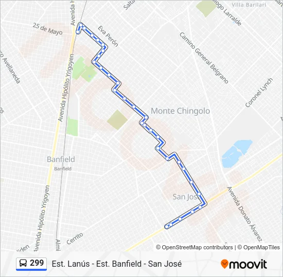 299 Colectivo Line Map
