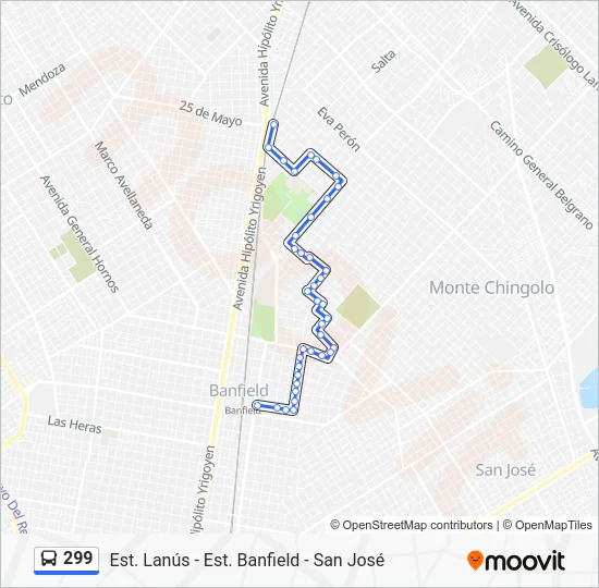 299 Colectivo Line Map