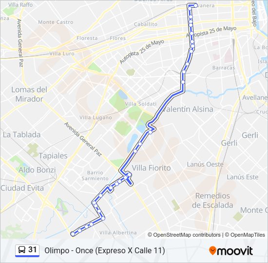 Mapa de 31 de Colectivo