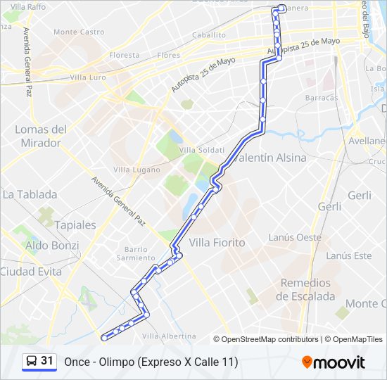 Mapa de 31 de Colectivo