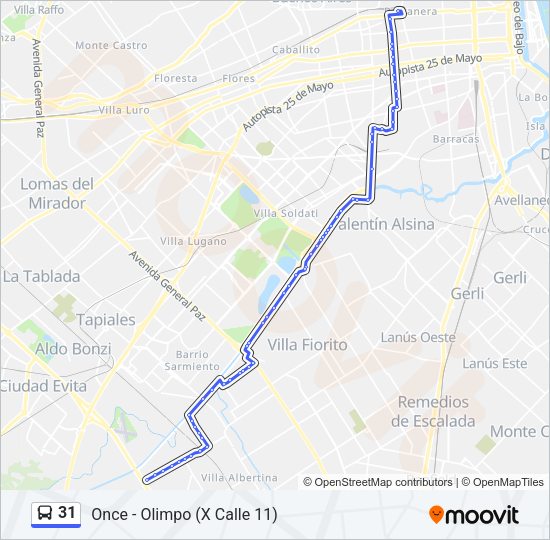 Mapa de 31 de Colectivo