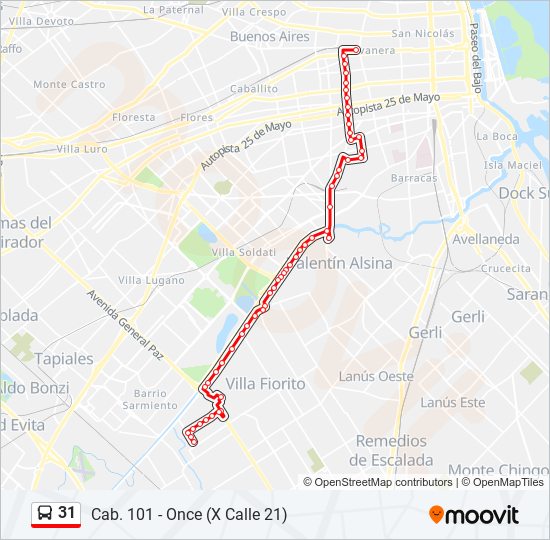 Mapa de 31 de Colectivo