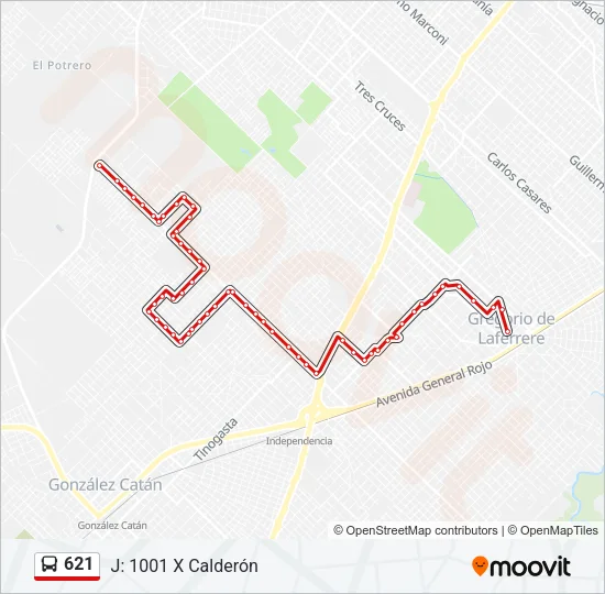 621 Colectivo Line Map