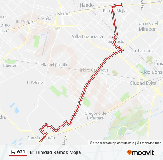 621 Colectivo Line Map