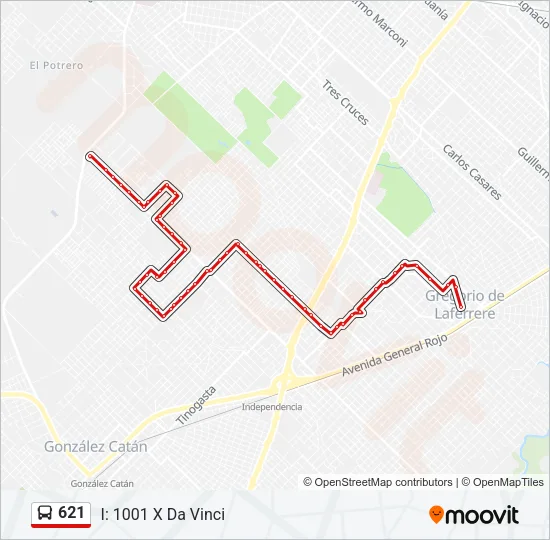 621 Colectivo Line Map