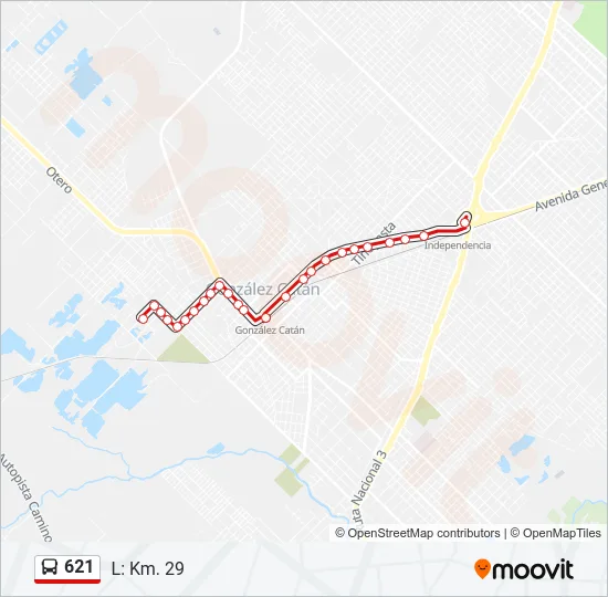 621 Colectivo Line Map