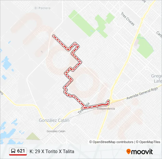 621 Colectivo Line Map