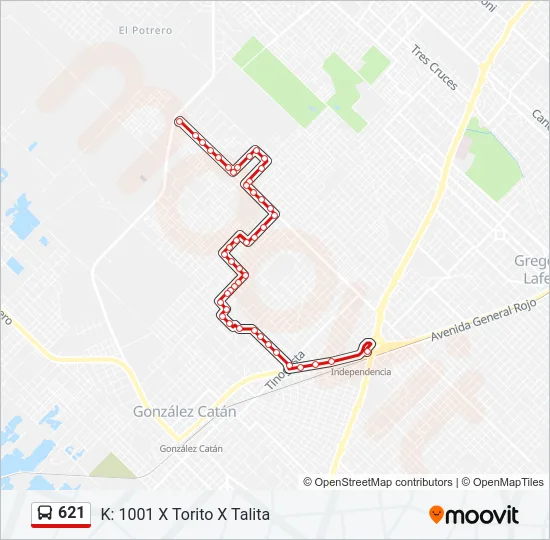 621 Colectivo Line Map