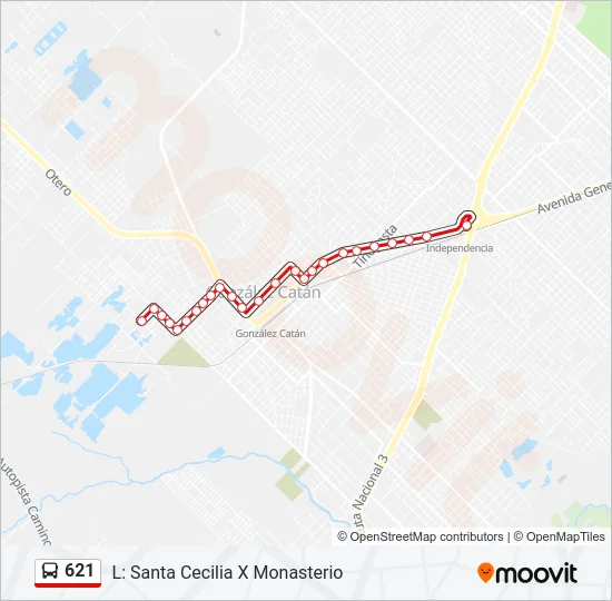 621 Colectivo Line Map