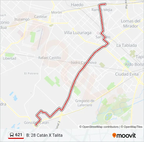 621 Colectivo Line Map
