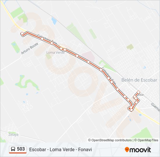 Mapa de 503 de Colectivo